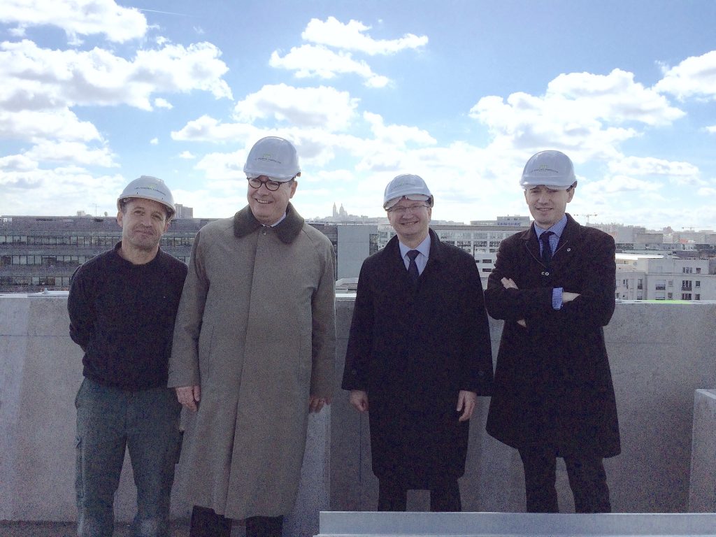 Jacques Chanut en visite sur un chantier des Maçons Parisiens